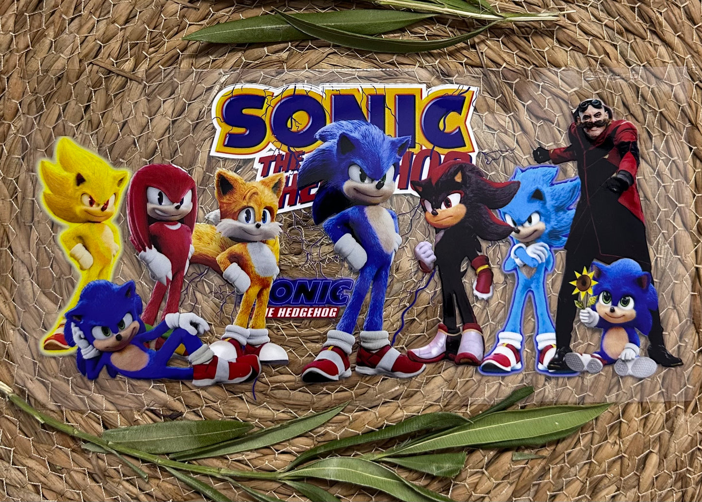 RTS-16oz UV DTF| Blue Hedgehog | Single Sided