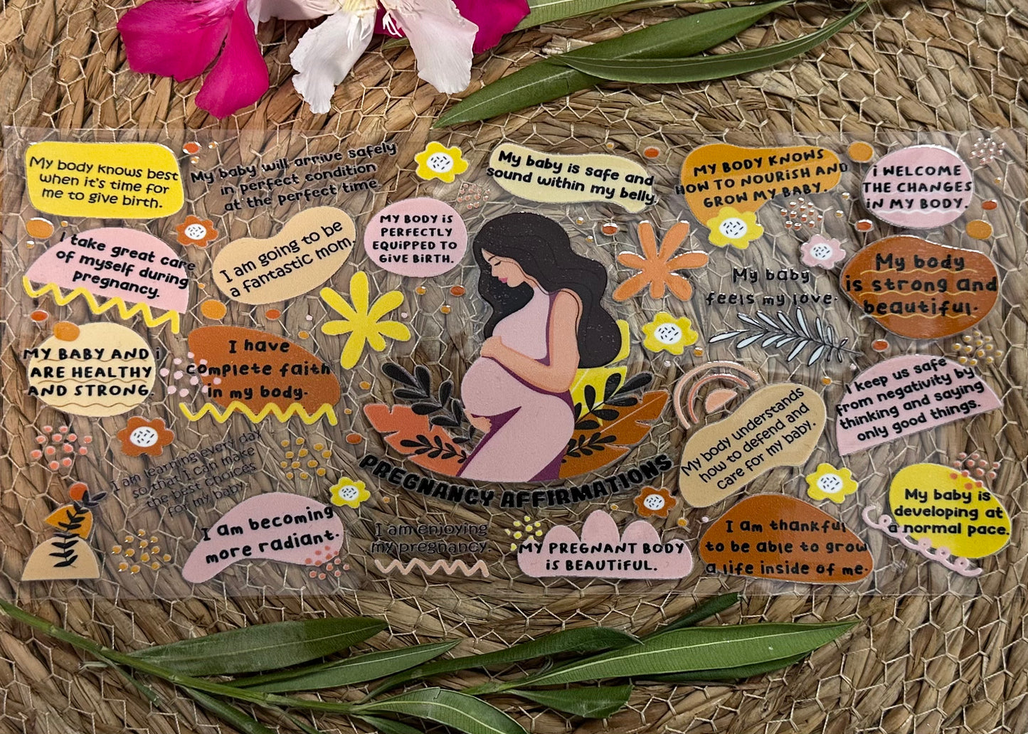 RTS-16oz UV DTF| Pregnancy Affirmations | Single Sided