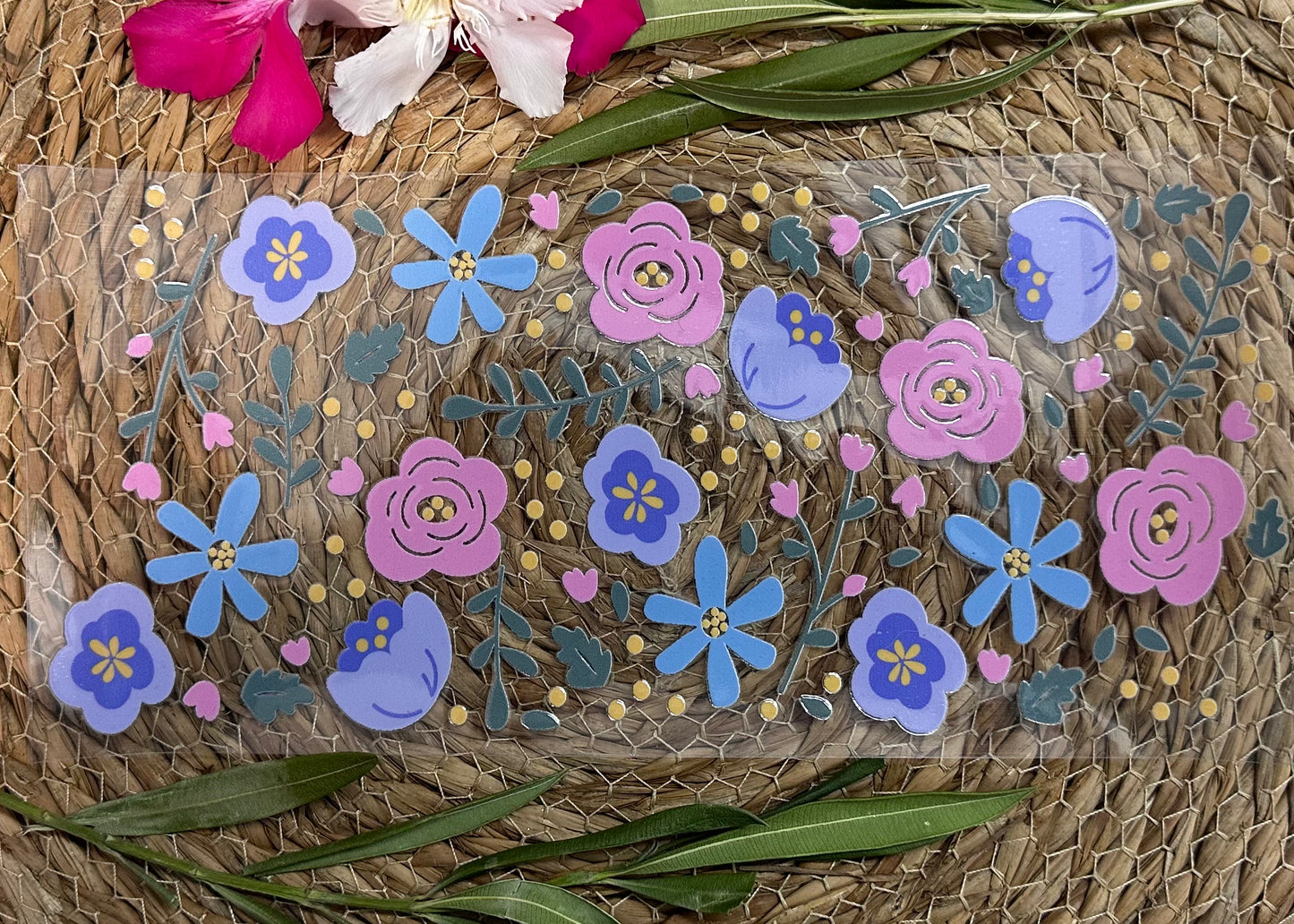 RTS-16oz UV DTF| Floral | Single Sided