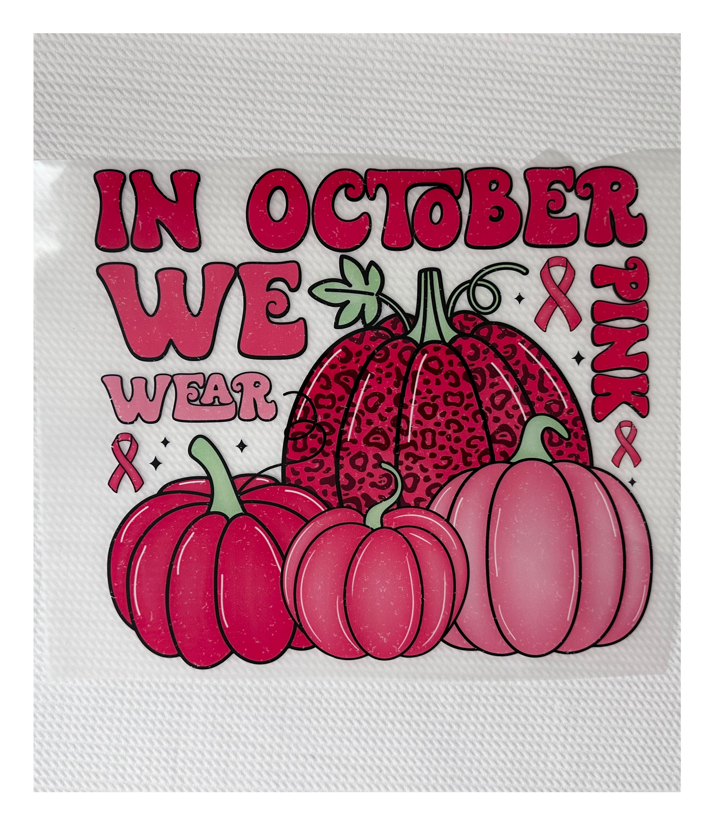 RTS Pink Pumpkin DTF- (9.5" Wide)