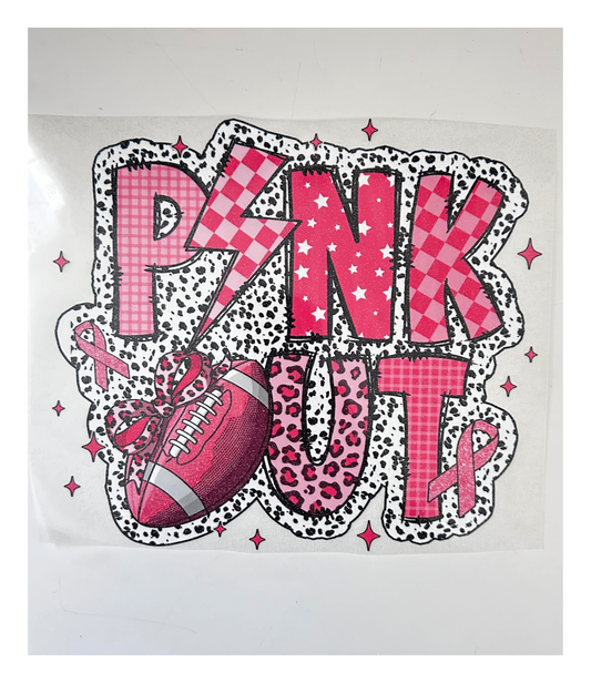 RTS *GLITTER DTF*:Pink Out Pattern - (10” Wide)